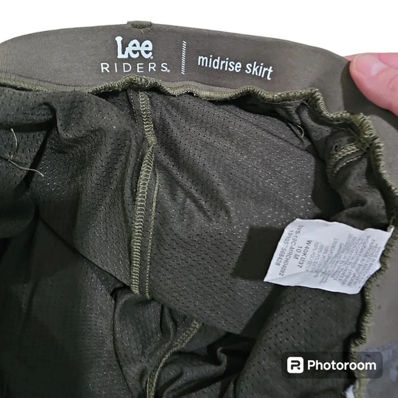 Lee Riders Womens 10 Mini Skirt Green Camo Cotton Y2K Grunge Streetwear - Picture 4 of 5